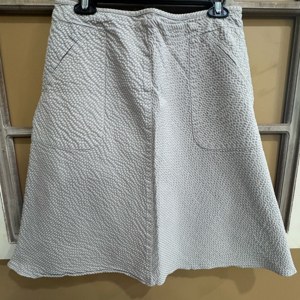 J. Jill Textured Cream A-Line Skirt